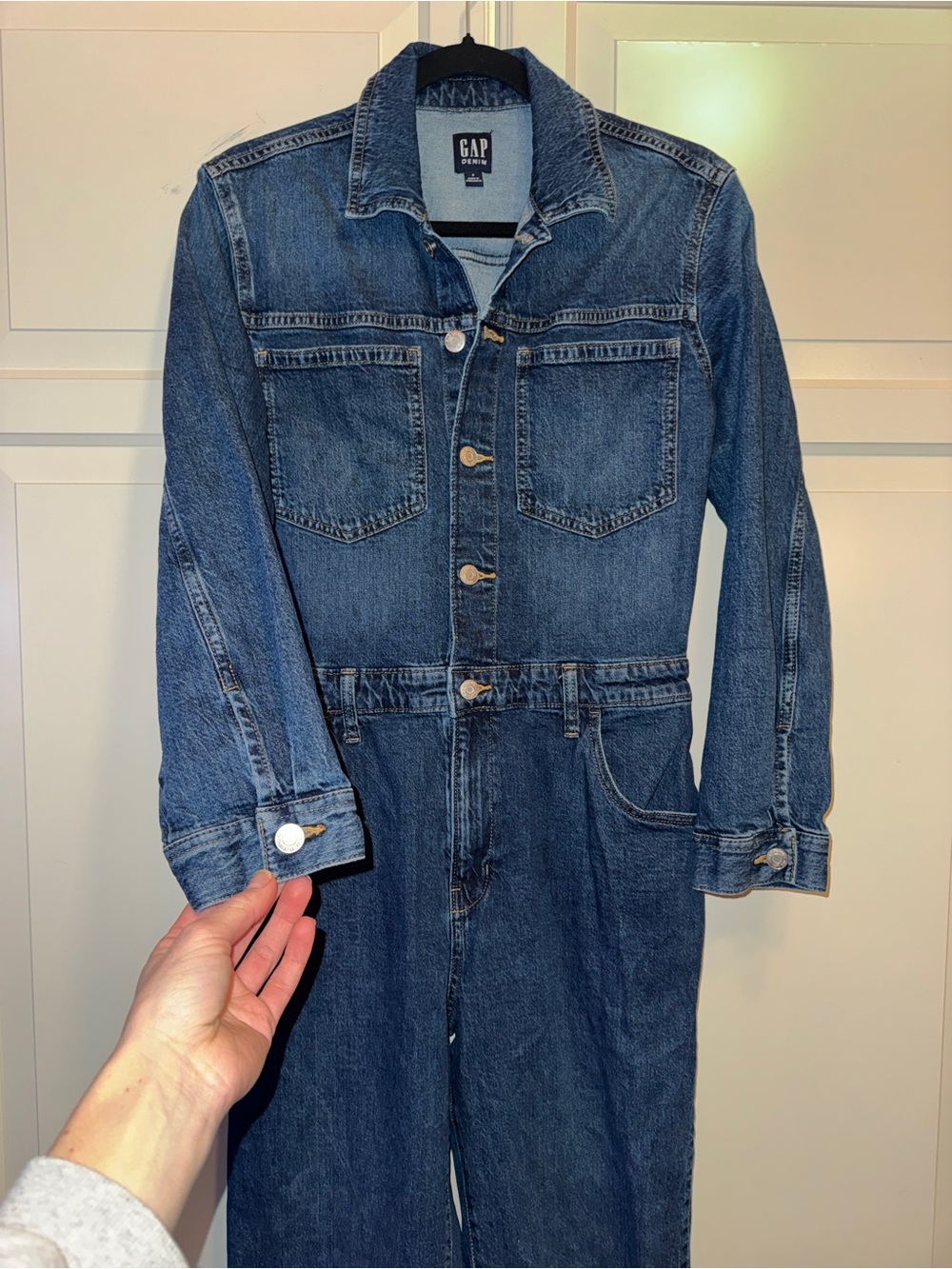 GAP Blue Denim Jumpsuit - size 4